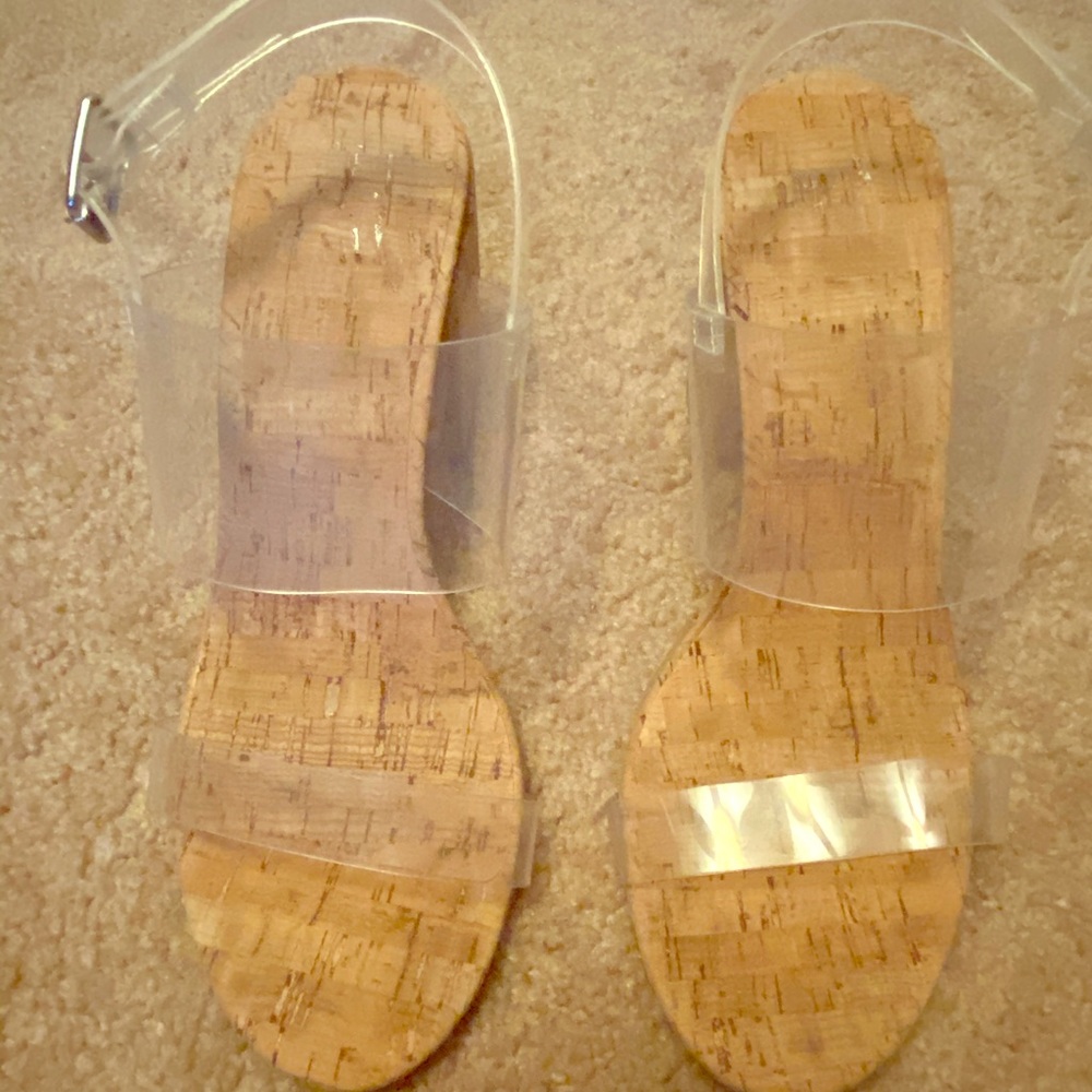 Mix No. 6 Clear Strap Cork Sandals